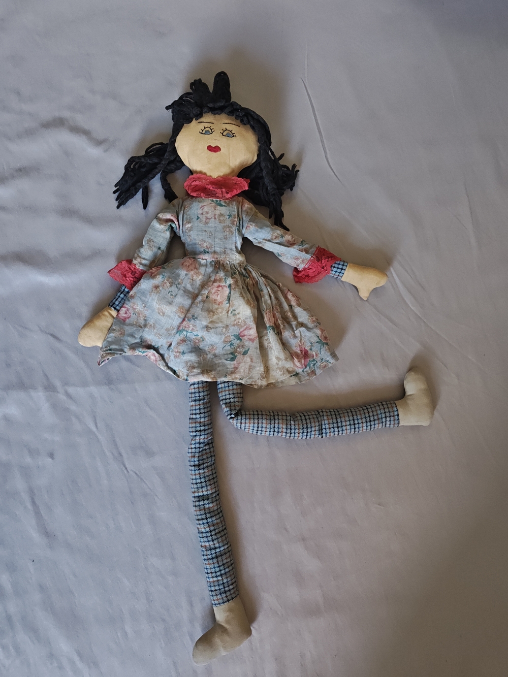 Antique Folk Art Handmade Stuffed Doll